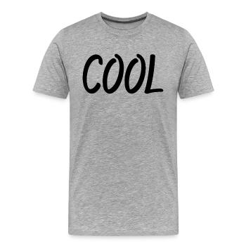 Cool - Männer Premium Bio T-Shirt - Grau meliert - Vorne - Damien (186cm)