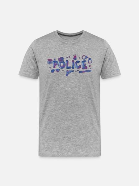 Police - Männer Premium Bio T-Shirt - Grau meliert