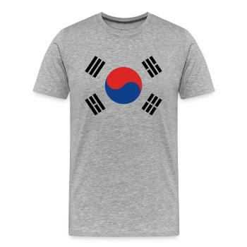 Korea south - Men's Premium Organic T-Shirt - heather grey - Front - Damien (186cm)