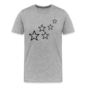 falling stars - Men's Premium Organic T-Shirt - heather grey - Front - Damien (186cm)