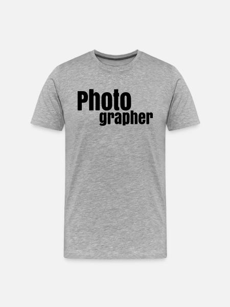 Photographer - Männer Premium Bio T-Shirt - Grau meliert