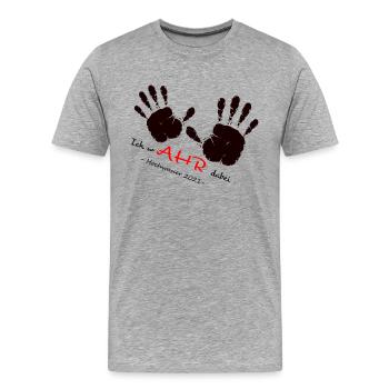 J’ai wAHR-We AHR together-Ahrtal Inondations - T-shirt bio Premium Homme - gris chiné - Devant - Damien (186cm)