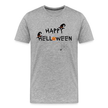 Helloween - T-shirt bio Premium Homme - gris chiné - Devant - Damien (186cm)