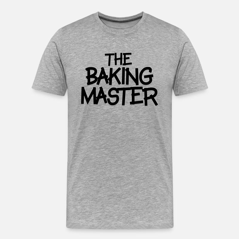 ''The Baking Master'' - Männer Premium Bio T-Shirt - Grau meliert