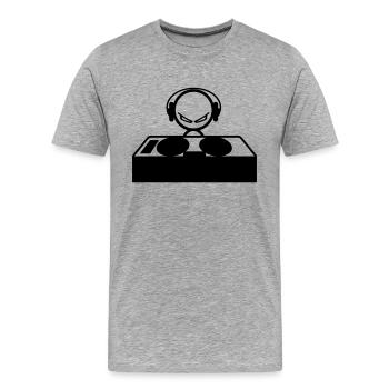 DJ - T-shirt bio Premium Homme - gris chiné - Devant - Damien (186cm)