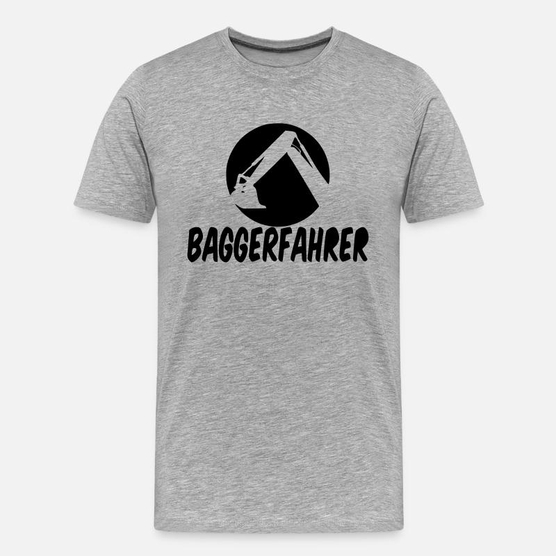 Bagger - Männer Premium Bio T-Shirt - Grau meliert