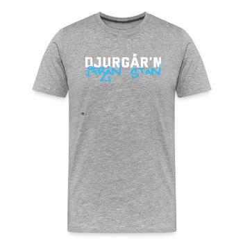 Djurgården in Stockholm - Männer Premium Bio T-Shirt - Grau meliert - Vorne - Damien (186cm)