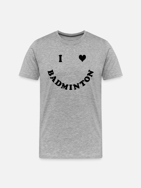badminton - Men's Premium Organic T-Shirt - heather grey