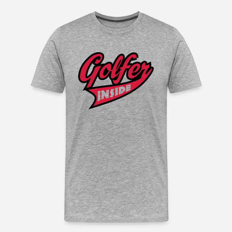 golf - Männer Premium Bio T-Shirt - Grau meliert