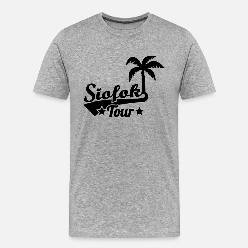 Siofok - Männer Premium Bio T-Shirt - Grau meliert
