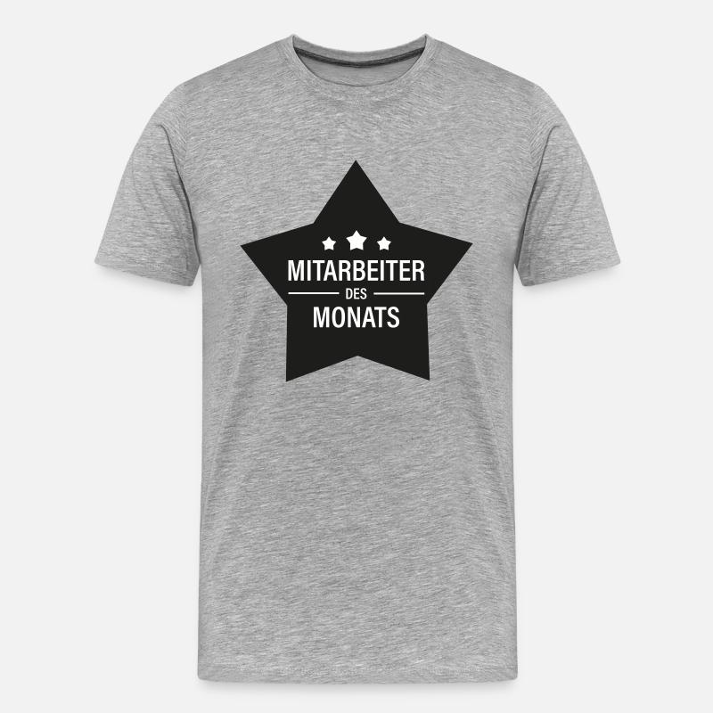 Mitarbeiter des Monats - Männer Premium Bio T-Shirt - Grau meliert