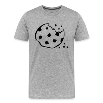 Cookie - Männer Premium Bio T-Shirt - Grau meliert - Vorne - Damien (186cm)