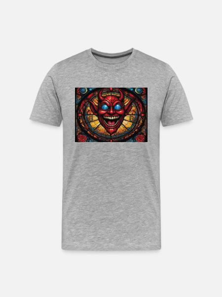 Rothaariger Teufel - Männer Premium Bio T-Shirt - Grau meliert