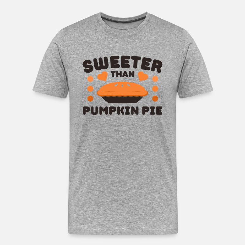 Sweeter Than Pumpkin Pie - Männer Premium Bio T-Shirt - Grau meliert