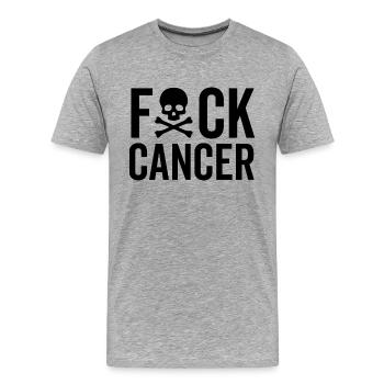 Krebs - Männer Premium Bio T-Shirt - Grau meliert - Vorne - Damien (186cm)