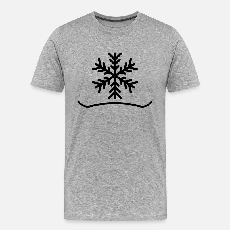 Snowboard Snow X Board - Männer Premium Bio T-Shirt - Grau meliert