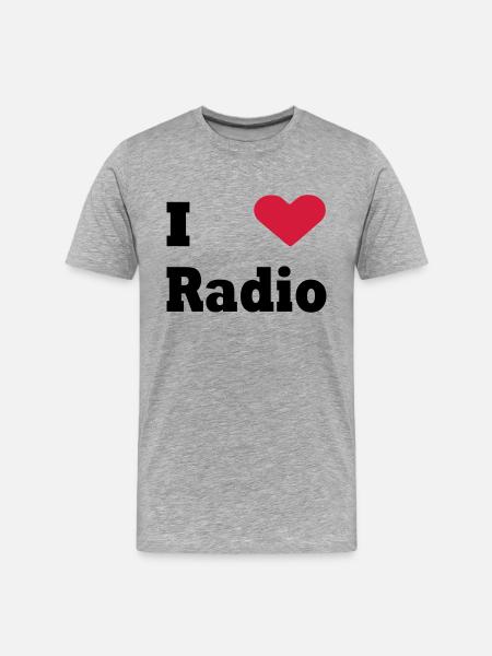 Radio - Men's Premium Organic T-Shirt - heather grey