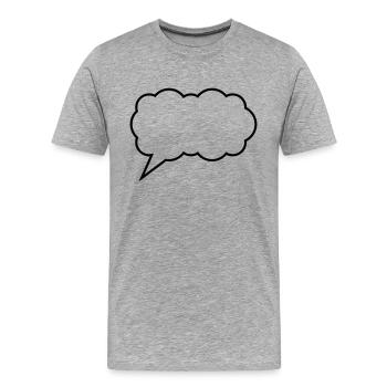cloud bubble - Men's Premium Organic T-Shirt - heather grey - Front - Damien (186cm)