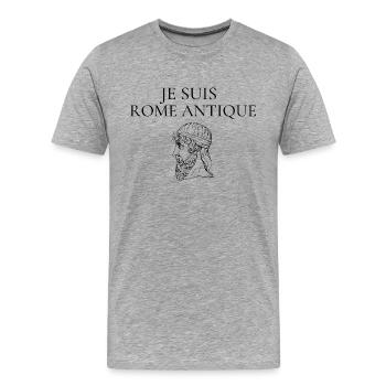 Je suis Rome antique homme - T-shirt bio Premium Homme - gris chiné - Devant - Damien (186cm)