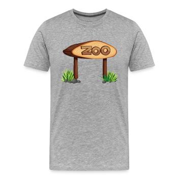 Safari Zoo Animal Safari Zoo - T-shirt bio Premium Homme - gris chiné - Devant - Damien (186cm)