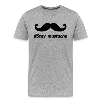Style de barbe élégant Restez barbu Montrez votre personnalité unique - T-shirt bio Premium Homme - gris chiné - Devant - Damien (186cm)