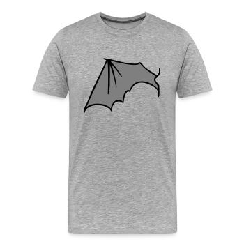 batwing_left_grey - T-shirt bio Premium Homme - gris chiné - Devant - Damien (186cm)