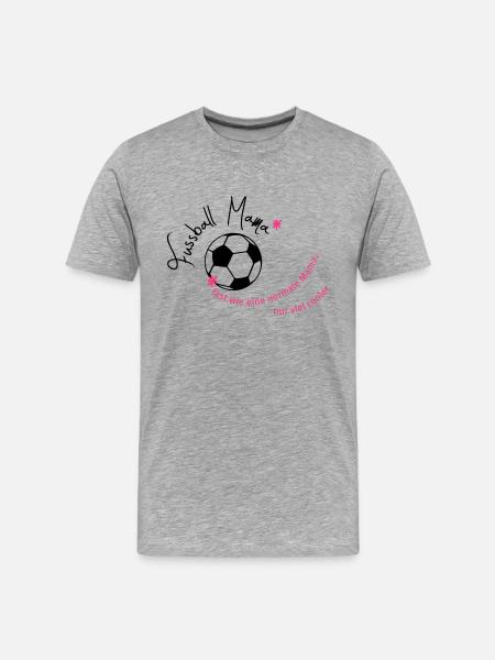 coole Fussballmama - Männer Premium Bio T-Shirt - Grau meliert