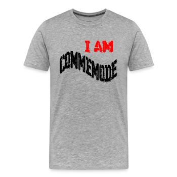 I AM COMMEMODE - Männer Premium Bio T-Shirt - Grau meliert - Vorne - Damien (186cm)