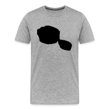 tahiti map - T-shirt bio Premium Homme - gris chiné - Devant - Damien (186cm)