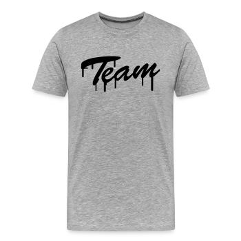 Team Graffiti - Men's Premium Organic T-Shirt - heather grey - Front - Damien (186cm)