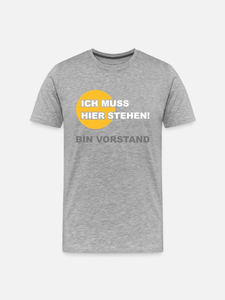 Vorstand - Männer Premium Bio T-Shirt - Grau meliert