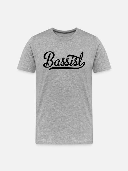 Bassist - Männer Premium Bio T-Shirt - Grau meliert