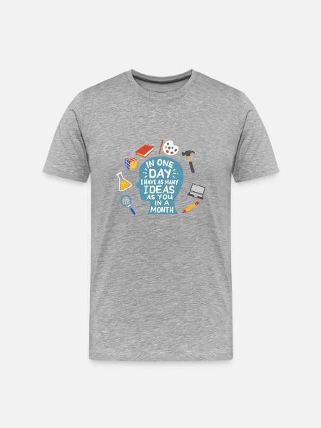 ADHS-Bewusstsein - Männer Premium Bio T-Shirt - Grau meliert