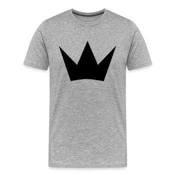 Couronne - T-shirt bio Premium Homme - gris chiné - Devant - Damien (186cm)