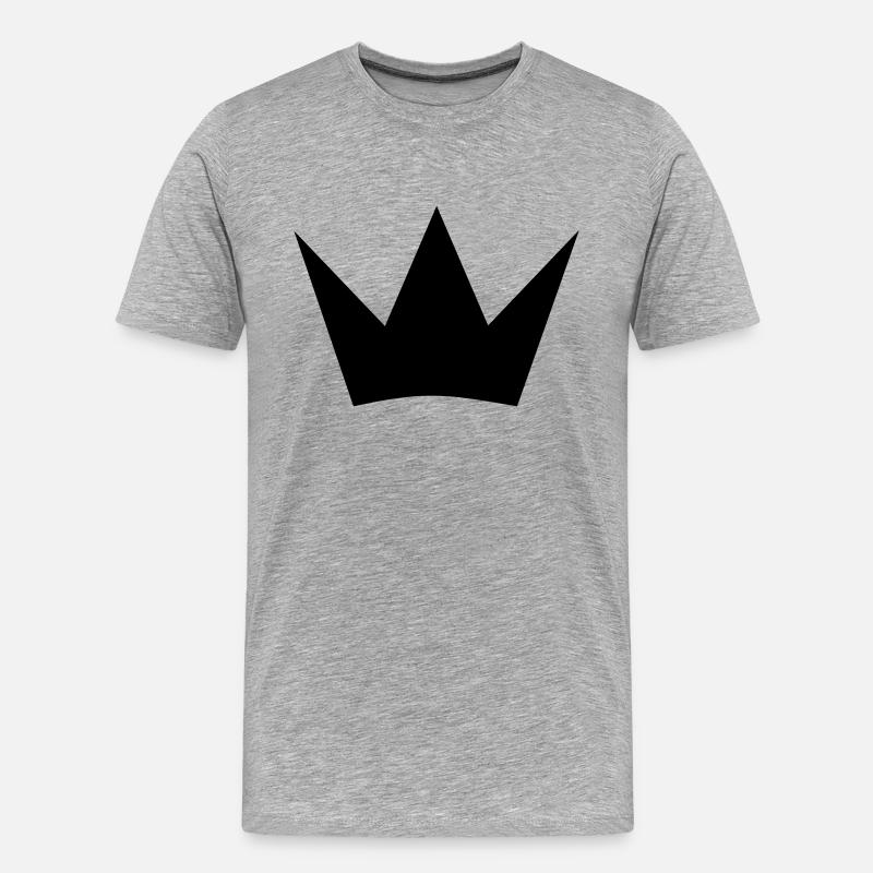 Krone - Männer Premium Bio T-Shirt - Grau meliert
