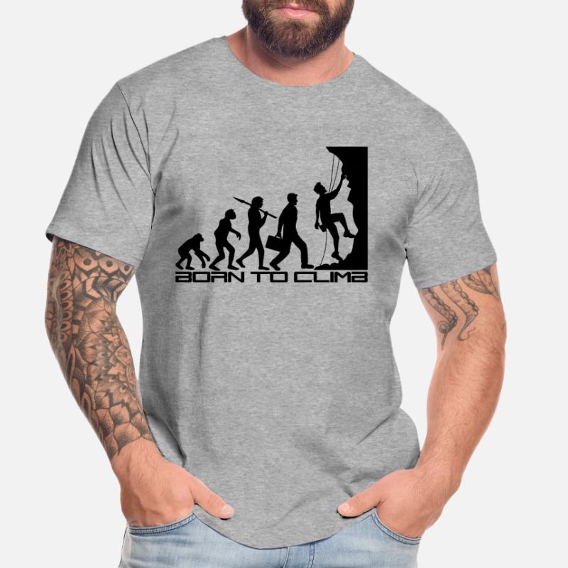 né pour gravir l'évolution évolution née raide T-shirt bio Premium Homme