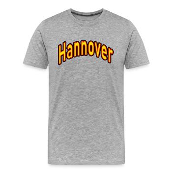 Hanovre - T-shirt bio Premium Homme - gris chiné - Devant - Damien (186cm)