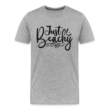 Just Beachy - Men's Premium Organic T-Shirt - heather grey - Front - Damien (186cm)