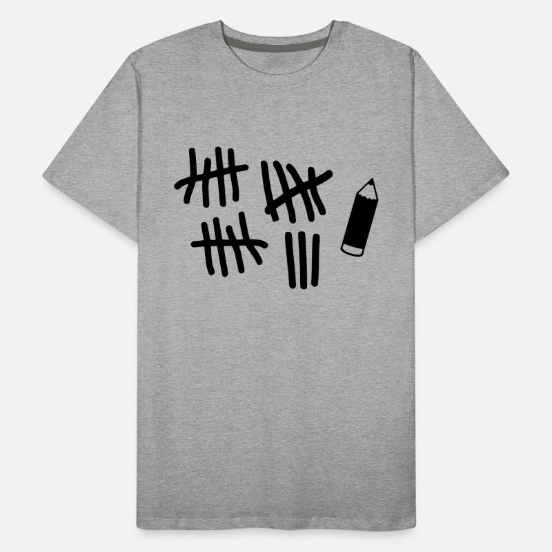 Striche - Stift Männer Premium Bio T-Shirt