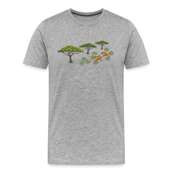 Safari Zoo Animal Safari Zoo - T-shirt bio Premium Homme - gris chiné - Devant - Damien (186cm)