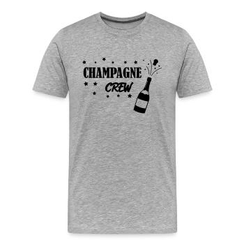 Équipage - T-shirt bio Premium Homme - gris chiné - Devant - Damien (186cm)