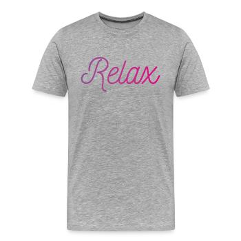 Relax - T-shirt bio Premium Homme - gris chiné - Devant - Damien (186cm)