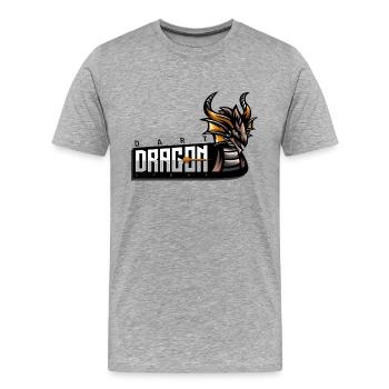 Dragon de sport de fléchettes - T-shirt bio Premium Homme - gris chiné - Devant - Damien (186cm)