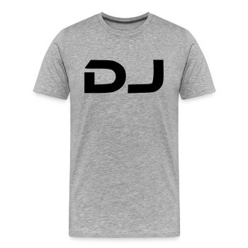dj - Männer Premium Bio T-Shirt - Grau meliert - Vorne - Damien (186cm)
