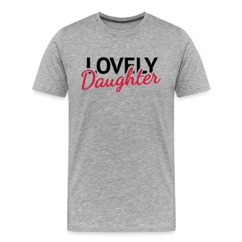 Lovely Daughter - Men's Premium Organic T-Shirt - heather grey - Front - Damien (186cm)