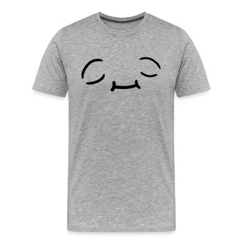 Conception de visage détendue - T-shirt bio Premium Homme - gris chiné - Devant - Damien (186cm)