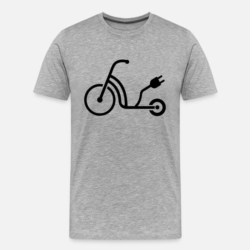 E-Scooter E-Roller Scooter - Männer Premium Bio T-Shirt - Grau meliert