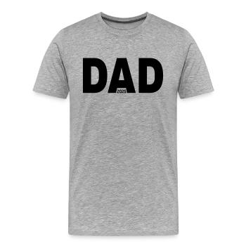 Dad 2025 Dad 2025 Color Change - Men's Premium Organic T-Shirt - heather grey - Front - Damien (186cm)