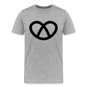 Bredzel - T-shirt bio Premium Homme - gris chiné - Devant - Damien (186cm)