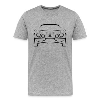 Heritage Rallye Francais - T-shirt bio Premium Homme - gris chiné - Devant - Damien (186cm)